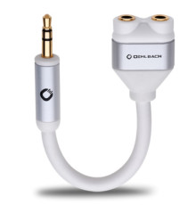 Oehlbach 60020 Adapter 2x3,5 jack(f)>3,5jack(m) white