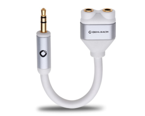 Oehlbach 60020 Adapter 2x3,5 jack(f)>3,5jack(m) white