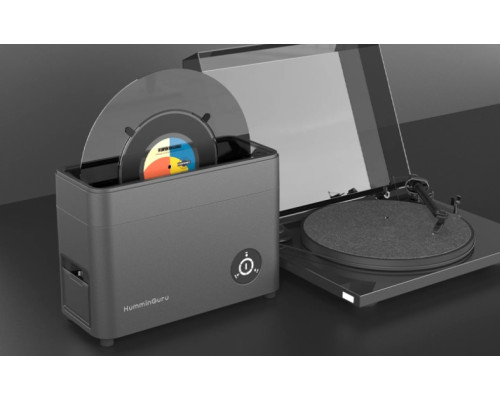 HumminGuru Ultrasonic Vinyl Record Cleaner Bundle (Dark Grey)