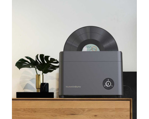 HumminGuru Ultrasonic Vinyl Record Cleaner Bundle (Dark Grey)