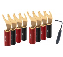 AudioQuest spc SureGrip100 multi Spade Gold set of 8