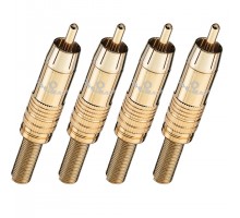 Oehlbach 4124 Cinch Plug CJG 63 8.00 mm gold 4 pcs