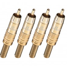 Oehlbach 4124 Cinch Plug CJG 63 8.00 mm gold 4 pcs