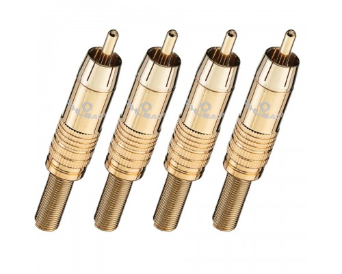 Oehlbach 4125 Cinch Plug CJG 65 6,50mm gold 4 pc