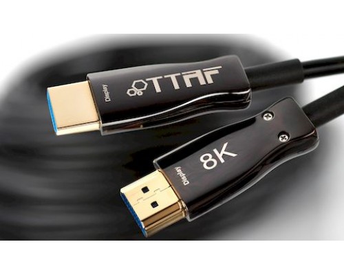 TTAF HDMI 2.1 48 Gbps AOC Cable 24K Gold 25m