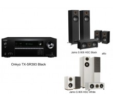 Onkyo TX-SR393 Black + Jamo S 805 HSC