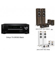 Onkyo TX-SR393 Black + Jamo S 807 HSC