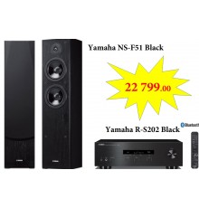 Yamaha R-S202 Black + Yamaha NS-F51 Black
