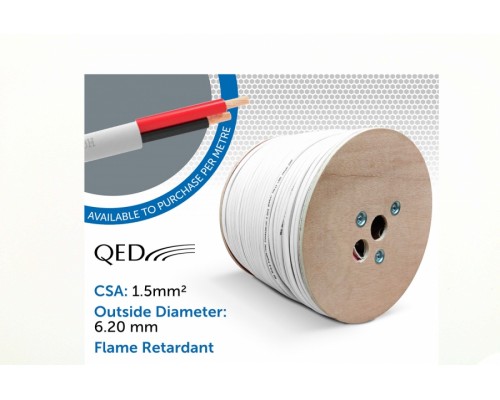 QED QX16-2 Flame Retardant PVC White100m (QE4130)