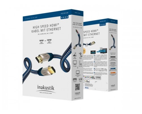 Inakustik Premium High Speed HDMI Cable with Ethernet 2,0m