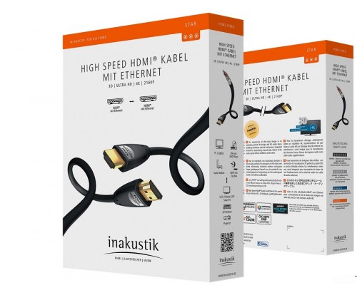 Inakustik Star Standard HDMI Cable with Ethernet 5,0m